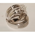 thumbnail image 2 of Lakshya Jewel LLC Round Cut CZ 14K White Gold Plated Trio Band Bridal Ring Set, 2 of 3
