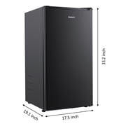 Galanz 3.3 Cu Ft Compact Refrigerator, Black One Door Mini Fridge, Energy Star for Apartment, Dorm, Office, Bedroom