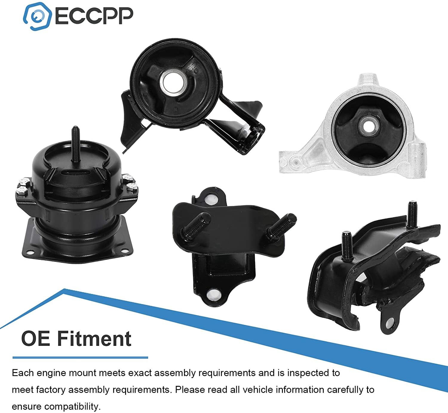 ECCPP Engine Motor and Trans Mounts Fit<font color="#0000FF"> 2001-2002 for Acura MDX  2003-2005 for Honda Pilot 3.5L  A4519HY A4551 A4523 A6582 A6579 5PCS</font>
