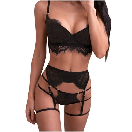 

solacol Lingerie for Women Sexy Lingerie for Women Set Sexy Lace Lingerie for Women Bodysuit Women Sexy Set Lingerie Thong Sleepwear Lace Bra Panty Set Garter Belts Underwear Panties Set