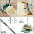 thumbnail image 5 of JUNLIN Upgrade 58.1''Broom and Dustpan Set for Home, Broom and Dustpan Combo for Home Office, Stand up Broom and Self-Cleaning with Dustpan Teeth,Green, 5 of 12