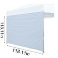 thumbnail image 3 of Instant Sidewall for 9.84x9.84ft Straight Leg Canopy, 300x300cm Sun Protection Wall Panel, White/Red/Green/Blue, 1-Piece Weather-Resistant Cloth Enclosure, 3 of 7