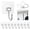White, variant on 10 Pack Heavy Duty Self Adhesive Hooks -Transparent, Waterproof, Sticky Wall Hooks for Keys, Bathroom, Shower, Outdoor, Kitchen