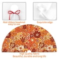 thumbnail image 4 of Rateoe Hippie Flower Print Christmas Tree Skirt 36" for Xmas Holiday New Year Party Circle Tree Mat Ornaments Decoration, 4 of 7