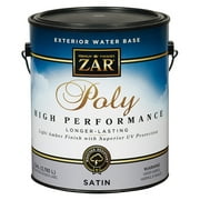 Zar 32713 1 Gallon Clear Satin Zar Exterior Water Based Polyurethane
