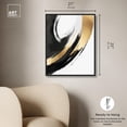 thumbnail image 4 of Golden Swirl I Canvas Print Black Gold Decor by Art Remedy, Black Frame, 20 x 24, 4 of 6