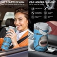 thumbnail image 6 of 1pc shark 30oz Tumbler with Straw & Handle - Insulated Stainless Steel Cup | Holiday Gift for Man Women (Christmas, Valentine's, Birthday), 6 of 7