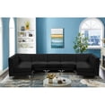 thumbnail image 4 of Meridian Furniture Alina Black Velvet Modular Sectional, 4 of 13