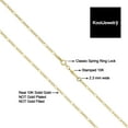 thumbnail image 2 of KoolJewelry 10k Yellow Gold Figaro Link Bracelet (2.3 mm, 7.5 inch), 2 of 6