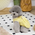 thumbnail image 6 of Bear Dog Dress Harness D-Ring, Cotton Blend Pet Costume Outfit for Small Medium Dogs Cats Daily Walks S M L, Yellow Pink, 6 of 13