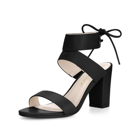 open toe lace up heel sandals