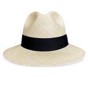 Panama Jack Premium Safari Straw Hat - Handwoven, Lightweight & Breathable, 2 5/8 Brim (Medium)