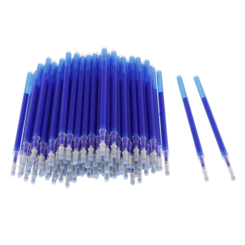 FVDPWYE 100 Pieces Heat Erasable Refill Pens Disappearing Pen for Fabric Mark Blue