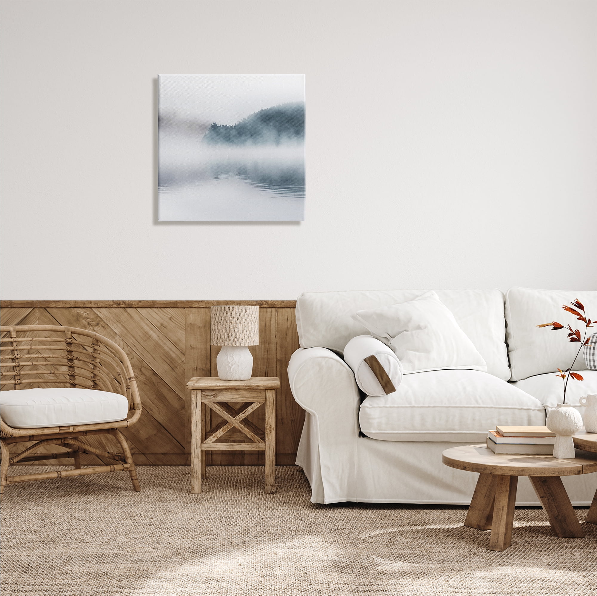 Stupell Industries Heavy Fog Lake Landscape Dense Mist Photography, 24 x 24, Design by Carol Robinson