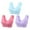 B, variant on Luxalzxs 3 Pcs Bras for Women No Underwire Plus Size Wireless Bras with Support and Lift Gather Breathable Front Cross Lace Underwear Bra