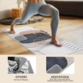 thumbnail image 4 of Blue Boho Abstract and Plant Pattern Hot Yoga Mat Towel Non Slip for Hot Yoga - Quick-Drying Yoga Mat Cover with 4 Corner Pockets with Travel Bag - Hot Yoga Towel Non Slip 74"x26", 4 of 6