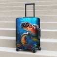 thumbnail image 5 of Ice Blue Ocean Sea Turtle Luggage Cover Anti Scratch, Elastic Suitcase Protector Suitcase Covers for Luggage Fits 18-32 Inch Luggage, 5 of 5