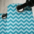 thumbnail image 3 of Ambesonne Chevron Grommet Curtain, Sea Colored Zigzags, 50" x 120", Teal Pale Blue, 3 of 6