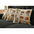 thumbnail image 5 of Ambesonne Vintage Throw Pillow Cover 4 Pack, Retro Old Technology, 18", Cream and Pale Caramel, 5 of 5
