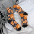 thumbnail image 5 of Hirioo Various Oranges Pattern Adult Middle Tube Socks Breathable Sock Non-Pilling,Contrasting Color Design, 5 of 6