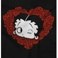 thumbnail image 2 of Betty Boop Heart Wink Blowing Kisses Women's Long Sleeve T Shirt Brisco Brands M, 2 of 6