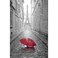 thumbnail image 2 of BSDHOME Parapluie Rouge en Polyester 5x7ft Tour Eiffel de Paris Fond de Photographie, 2 of 3