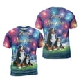 thumbnail image 3 of Happy New Year Bernese Mountain Dog Family Cheer Winter Midnight Firework All Over Print 3D Shirt Unisex Merch Berner Lover Gifts - 02025, 3 of 6