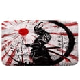 thumbnail image 2 of Alfombra de baño ItapNoom, anime samurái japonés, color rojo y negro, 43 x 74 cm, 2 of 7