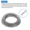 thumbnail image 3 of Uxcell 98FT Stainless Steel Cable Kit, 1/8" Silver 7x7 Strand Wire Rope with Loop Sleeves for Outdoor Deck Fence Wire, 3 of 7