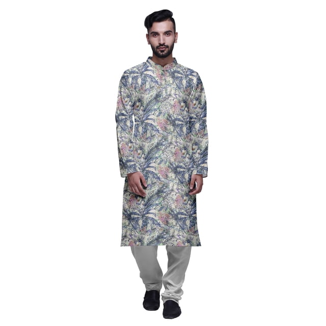 Atasi Kurta Imprimé de Designer pour Garçons Ensemble Kurta Pyjama Décontracté Vêtements d'Été
