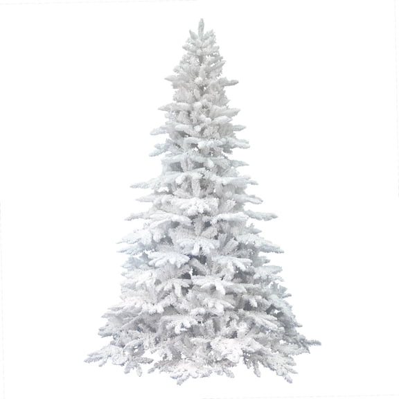 Vickerman 14' Flocked White Spruce Artificial Christmas Tree, Unlit