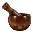 thumbnail image 1 of Minkissy Wooden Mortar Pestle Set 1Set For Cooking Grinding Bowls Practical Design 7.7In Height, 1 of 5