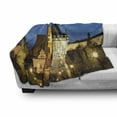 thumbnail image 3 of European Soft Flannel Fleece Throw Blanket, Charles Bridge Tower Dusk Czech Repuclic Prague Architecture Scenes from Europe, Cozy Plush for Indoor and Outdoor Use, 50" x 70", Multicolor, by Ambesonne, 3 of 6