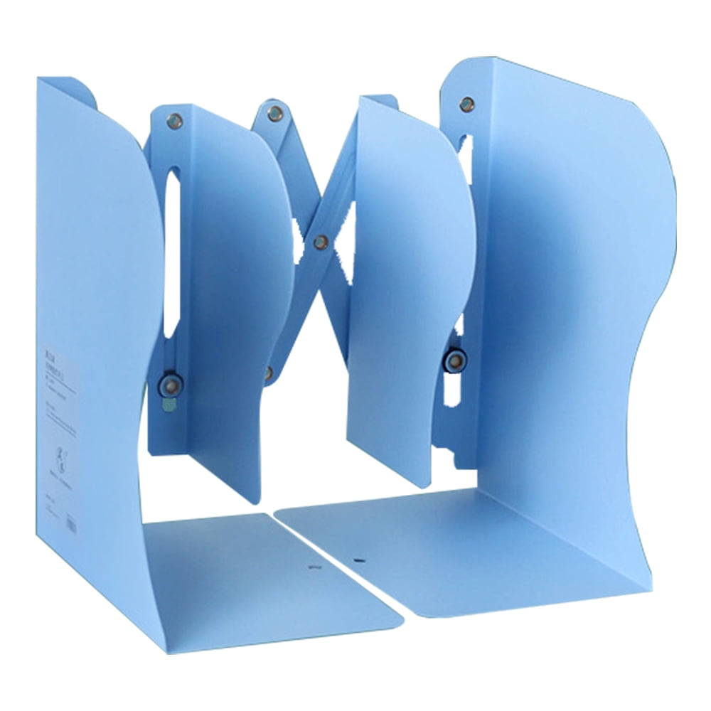 Retractable Bookends Metal Book Ends Decorative Binder Holder Organizer