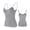 Gray tank tops with built in bra woman, variant on Nfurl Built in Bra Tank Tops for Women Fitted V Neck Molded Cup Cami Tank Tops Fitted Comfy Sleeveless Shirts Casual Going Out Black,L