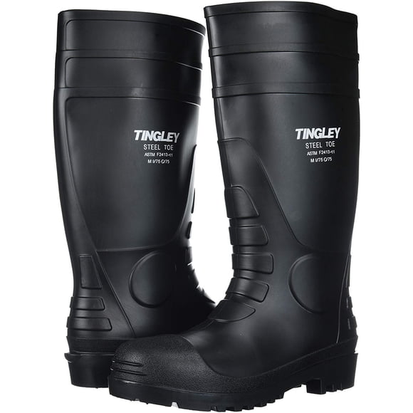 Tingley Mens PVC Steel Toe 15 Knee Boot,Black,US 11 M
