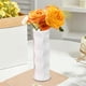 thumbnail image 4 of Jarrón decorativo de plástico para flores | Diseño geométrico moderno | Acabado imitación ratán y porcelana | Decoración versátil para el hogar y la oficina | 19 cm de alto, 4 of 6