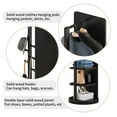 thumbnail image 5 of Noble House Gunther 360° Rotating Full-Length Mirror Coat Rack, Solid Rubberwood, for Small Space, Extra Large, Black, 5 of 9