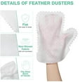 thumbnail image 6 of Daiosportswear White Microfiber Dusting Cloths Gloves, Dust Wipes, Dust Removal Grabs and Locks in Dust,Disposable Non-Woven Cloth Cleaning Scale Electrostatic Dusty Removal Gloves, 6 of 8