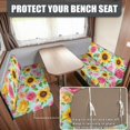 thumbnail image 2 of XYZCANDO Sunflower Roses RV Dinette Cushion Covers Universal RV Accessories Outdoor Travel Use Comfortable Bench Cushion Stretchable Couch Cover 2 Cushion Sofa Washable Sofa Cover Gifts for Friend, 2 of 7