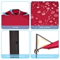 thumbnail image 2 of FLAME&SHADE 10ft LED Outdoor Round Patio Cantilever Umbrella for Beach Garden Patio and Lawn,Red, 2 of 8
