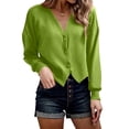 thumbnail image 2 of Yokua Womens Button Up Cardigan Knit Fabric Simple Design Long Sleeve Sweater Jacket, 2 of 8