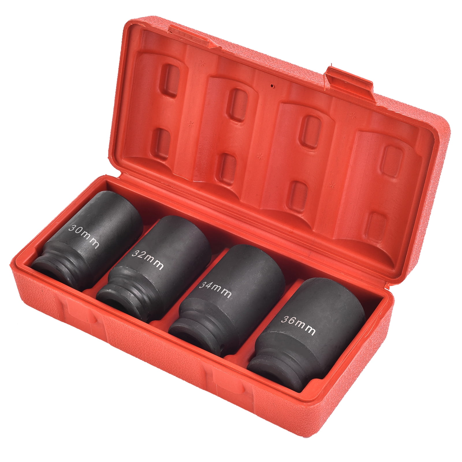 SUNCOO 1/2 Drive Deep Spindle Axle Nut Socket Set 30mm 32mm 34mm 36mm