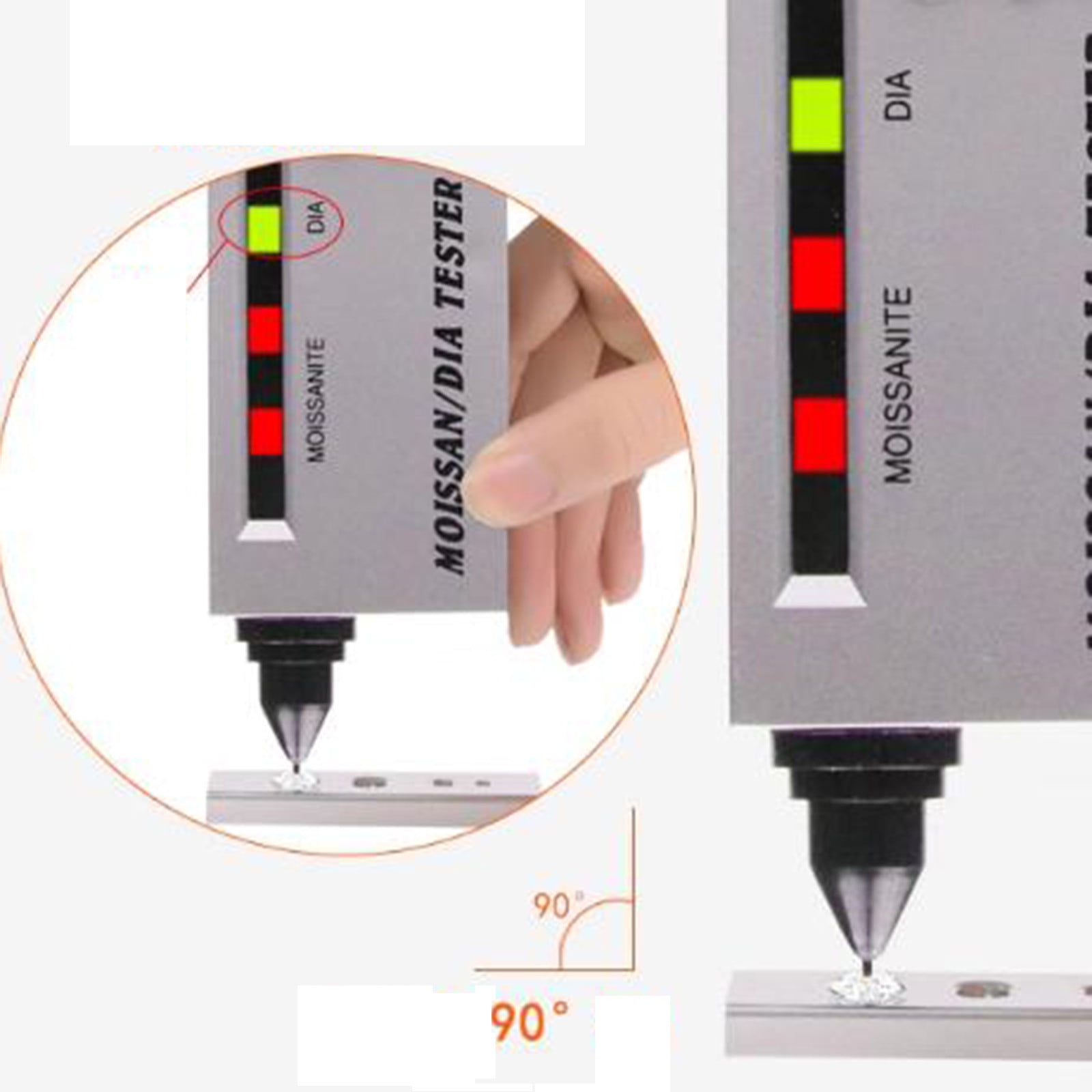 Portable Diamond Tester Selector Kit, Electronic Diamond Testing Device For Novices & Experts, Professional Gem & Metal Identification Tool For Diamond Jewelers