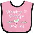 thumbnail image 3 of Inktastic Grandma and Grandpa Love Me- Heart Grandchild Boys or Girls Baby Bib, 3 of 4