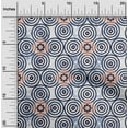 thumbnail image 1 of oneOone Cotton Jersey Navy Blue Fabric Diamond & Circles Geometric Sewing Fabric By The Yard Printed Diy Clothing Sewing Supplies 58 Inch Wide, 1 of 4
