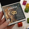 thumbnail image 4 of Interlocking Hearts Necklace - To My Daughter, This Old Lion Dad Necklace, Inspirational Jewelry Gift for Daughter, Motivational Necklace for Daughter's Birthday, 4 of 6