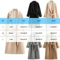 thumbnail image 3 of Roncen Women's Notch Lapel Collar Pea Coat Long Sleeve Casual Fall Winter Long Overcoat with Belt, 3 of 5
