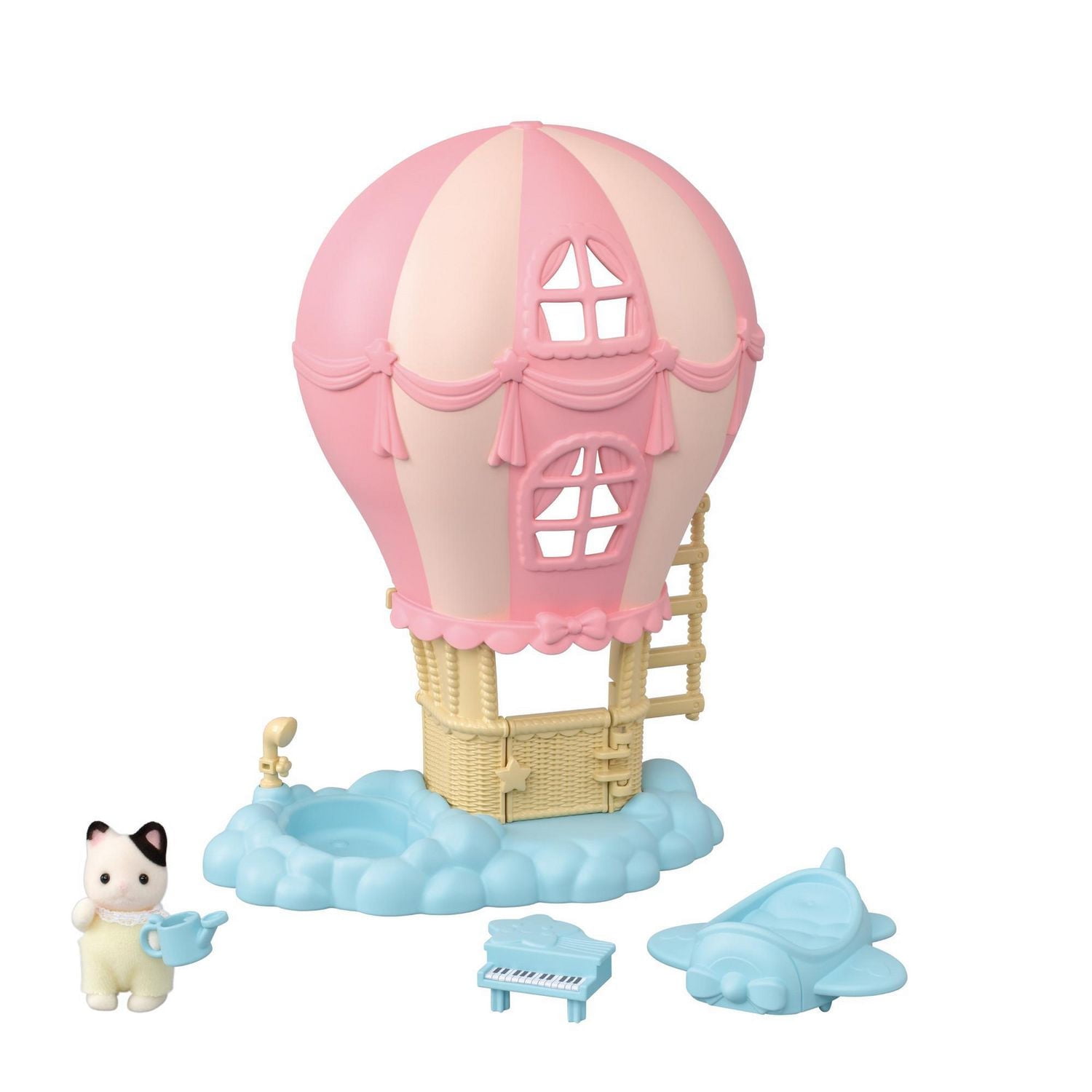 Ensemble de jeu de la maisonnette ballon pour bébé Calico Critters avec figurine, meuble et accessoires