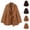 Coffee, variant on Fall Jackets Fashionable Women's Solid Color Long Sleeved Lapel Button Pocket Strap Waist Cinching Casual Jacket Brown,L